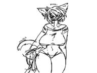 artist:grim catgirl hips size_difference underboob // 800x600 // 68KB