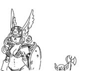 2x artist:2x axe bikini bikini_armor dragon_quest muscle shield soldier // 798x598 // 72KB