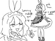 artist:kasumi bunny_ears dress kasumi RNX robot wink // 798x598 // 74KB
