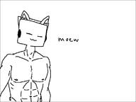 artist:awkwardmark awkwardmark cat_ears headphones moew muscle // 800x600 // 4.4KB