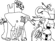 alouette artist:marielx elephant shield soldier spear // 798x598 // 71KB