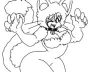 artist:tuna bell_collar cat_paws catgirl fluffy tuna // 800x600 // 56KB