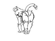 ahoge animal_ears animal_tail artist:awkwardmark ass character:cat // 798x598 // 43KB