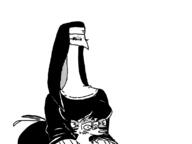 artist:dabs furry gwynevere nun possum secretary_bird seets titty_version_of_a_roman_helmet // 800x600 // 34KB