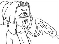 artist:awkwardmark cyclops drooling ice_cream lewd micro_bikini mona tongue // 800x600 // 70KB