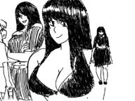 black_hair bra cleavage girl tall_girl // 800x600 // 165KB