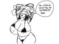 artist:may_anon bandanna bikini large_breasts may nipple_slip pokemon // 798x598 // 88KB