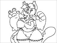 ahoge animal_ears animal_tail artist:bear breasts cat character:cat // 800x600 // 11KB