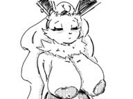 anthro jolteon large_breasts milf nude pokemon ponytail tits // 798x598 // 62KB