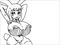 arms_behind_head artist:sex_master bunny_ears bunny_tail erect_nipples huge_breasts pussy sex_master shirt sweating tagme // 800x600 // 9.0KB