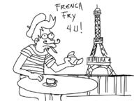 beret cigarette croissant eiffel_tower fry futurama mustache philip_j_fry // 800x600 // 89KB