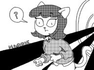 a_kitty_bobo_show abstract_background artist:reshig catgirl drawing_request maggie_(kitty_bobo) screentone speech_bubble // 800x600 // 67KB