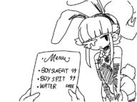 artist:dizzyspellss bulge bunny_suit demi menu // 800x600 // 82KB