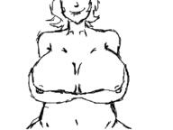 areola biting_lip breasts cleavage nipple_outline // 800x600 // 46KB