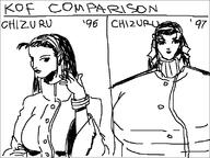 breasts chizuru_kagura comparing headband human king_of_fighters unknown_artist video_game // 800x600 // 13KB