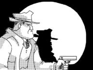 artist:reshig coat dark_background gun pistol silhouette // 800x600 // 51KB