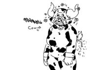 artist:wawa cow_print minotaur wagging_tail // 800x600 // 58KB