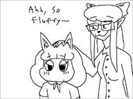 anthro artist:carrie breasts carrie cat_ears catgirl chubby eclipse_the_cat elf_ears furry glasses petting ribbon // 800x600 // 9.6KB