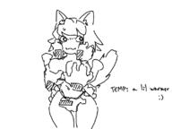 artist:awkwardmark bukini catgirl grabbing_breasts hands // 800x600 // 54KB