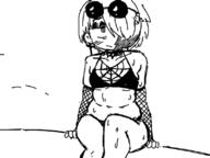 artist:snakey bikini collar emo femboy fishnets goth sunglasses sweat trap // 800x600 // 59KB