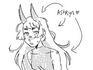 artist:bunniey Astryn dragon_girl horns wings // 800x600 // 59KB