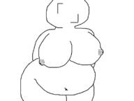 artist:reno fat_ass featureless_woman large_breasts nude thicc // 798x598 // 36KB