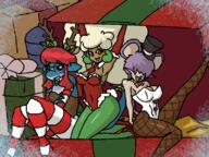 antlers artist:whimsi bunny_suit christmas color fishnet_stockings kora pokemon present rat rattata sammy shark sharpedo stockings whimsicott // 798x598 // 371KB