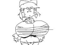 large_breasts panties reimu_hakurei touhou // 800x600 // 52KB