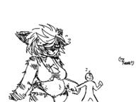 anon artist:grim blush furry hand_holding hyena marrow pregnant size_difference // 800x600 // 77KB