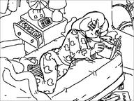 alarm_clock artist:reshig bed mariel pajamas photo thighs // 800x600 // 17KB