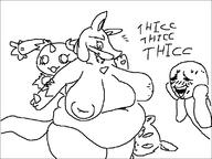 artist:unawarey fat lucario maractus pokemon sneasel tits // 800x600 // 10KB