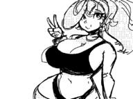 artist:sigma cleavage large_breasts peace_sign syna // 800x600 // 87KB