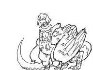 artist:awkwardmark chimera dragon dungeon_meshi falin // 800x600 // 73KB