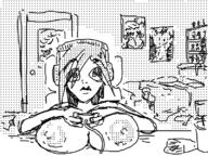 bed game_controller headphones poster tits unknown_artist // 800x600 // 100KB