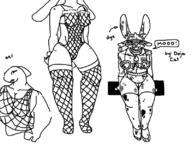 artist:Nyul bikini cow_print fishnet_stockings fishnets genderswap Nyul sharko // 800x600 // 76KB