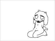 anthro artist:pee blush character:milk collar flat_chest floppy_ears furry goat horns navel nude short_tail sitting smile tail_wag // 800x600 // 3.7KB