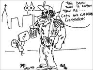alcohol artist:truckguy belt cap cat cum drinking_cum feral human insect longcat semen skull speech_bubble torn_clothing truckguy zombie // 800x600 // 12KB