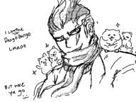 Danganronpa gundham_tanaka hamster im_not_tagging_the_hamsters_names_though scar scarf two-tone_hair // 800x600 // 90KB