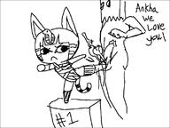 animal_crossing animal_tail anthro balls bandage cat_ears catgirl character:ankha chibi cock_and_ball_torture egyptian_clothing nude penis unknown_artist video_game // 800x600 // 10KB