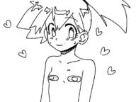 <3 anime artist:bicho-san band-aid flat_chest loli misty nude pokemon // 798x598 // 37KB