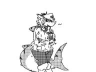 scarf shark_girl sweater // 798x598 // 46KB
