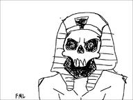 artist:tutankamon egyptian_clothing human skull tutankamon zombie // 800x600 // 8.3KB
