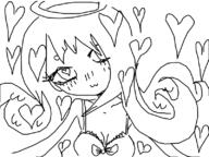 angel artist:cat_petter cleavage heart heart-shaped_pupils wink // 800x600 // 101KB